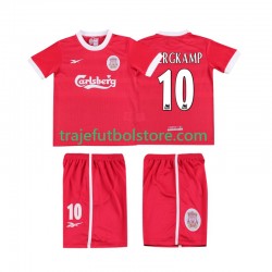 Camiseta 1ª Liverpool BERGKAMP 10 LWP 1997 Retro Niño 1998 Manga Corta