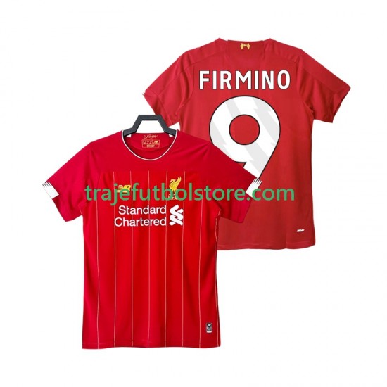 Camiseta 1ª Liverpool FIRMINO 9 2019 2020 Retro Hombre Manga Corta
