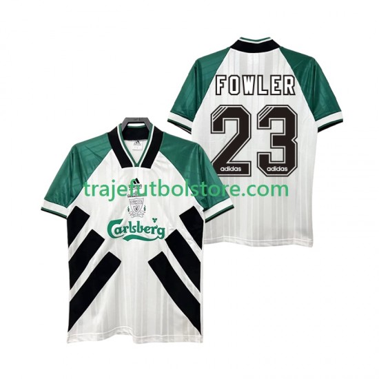 Camiseta 2ª Liverpool FOWLER 23 1993 1995 Retro Hombre Manga Corta