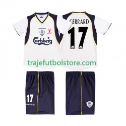 Camiseta 2ª Liverpool GERRARD 17 LWP 2001 Retro Hombre 2002 Manga Corta