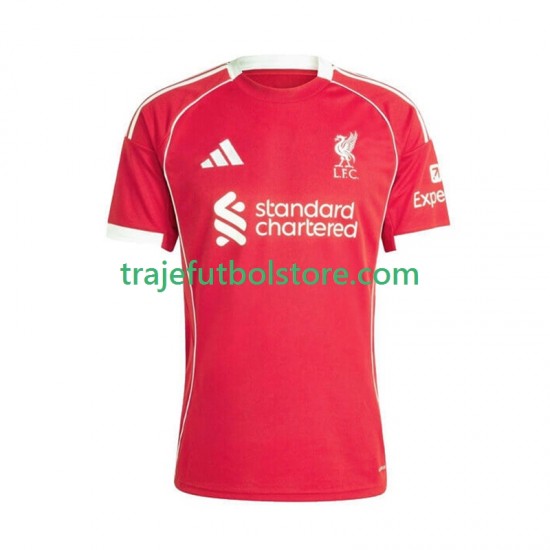 Camiseta 1ª Liverpool Hombre 2025-2026 Manga Corta