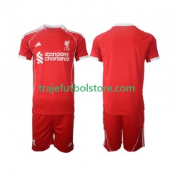 Camiseta 1ª Liverpool Niño 2025-2026 Manga Corta