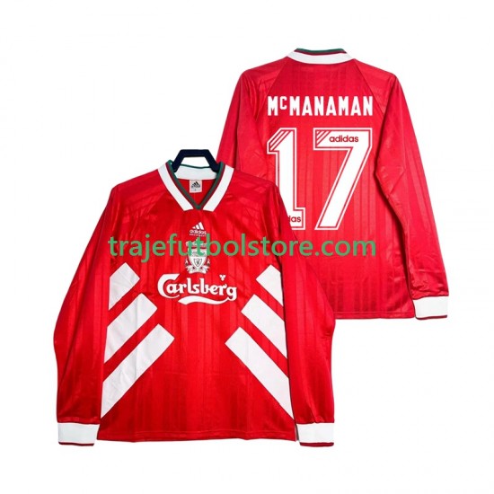 Camiseta 1ª Liverpool MCMANAMAN 17 1993 1995 Retro Hombre ML