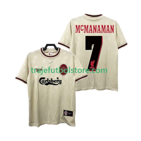 Camiseta 2ª Liverpool MCMANAMAN 7 1996 1997 Retro Hombre Manga Corta