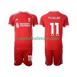 Camiseta 1ª Liverpool Mohamed Salah 11 Niño 2025-2026 Manga Corta