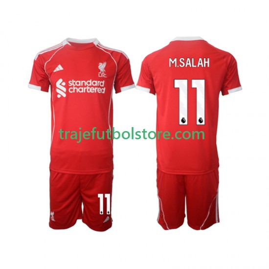 Camiseta 1ª Liverpool Mohamed Salah 11 Niño 2025-2026 Manga Corta