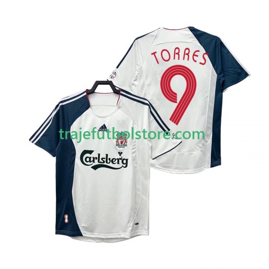 Camiseta 2ª Liverpool Torres 9 Retro Hombre 2008 2006 Manga Corta