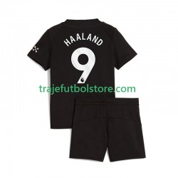 Camiseta 2ª Manchester City Erling Haaland 9 Niño 2025-2026 Manga Corta