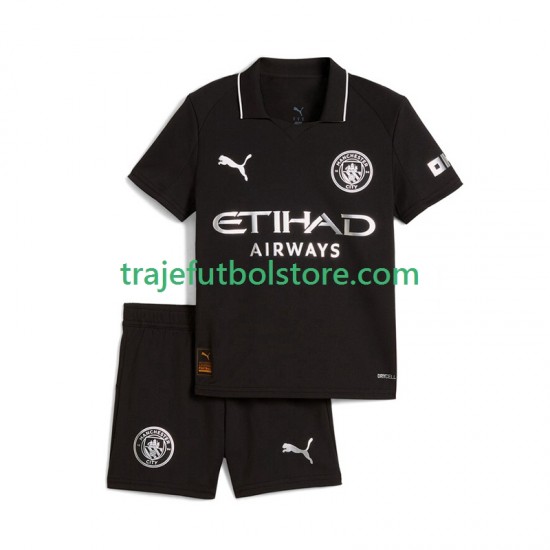 Camiseta 2ª Manchester City Niño 2025-2026 Manga Corta