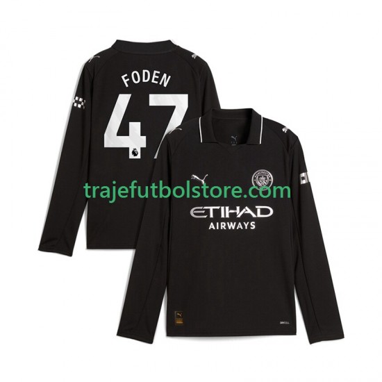 Camiseta 2ª Manchester City Phil Foden 47 Hombre 2025-2026 ML