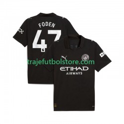 Camiseta 2ª Manchester City Phil Foden 47 Hombre 2025-2026 Manga Corta