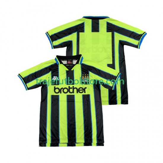 Camiseta 2ª Manchester City Retro Hombre 1998 1999 Manga Corta