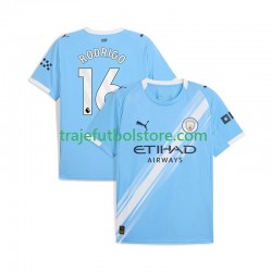 Camiseta 1ª Manchester City Rodrigo Hernandez 16 Hombre 2025-2026 Manga Corta