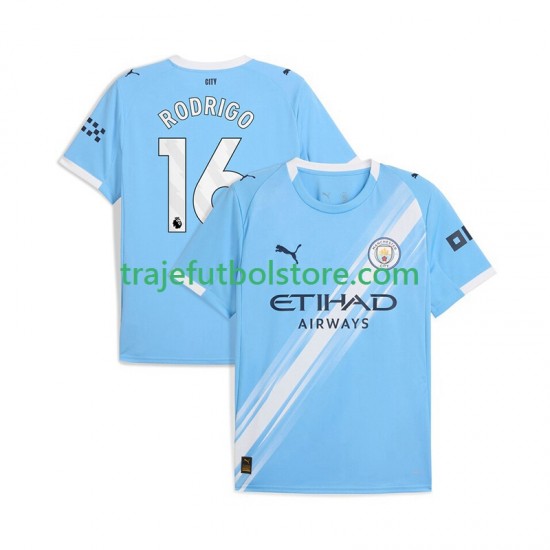 Camiseta 1ª Manchester City Rodrigo Hernandez 16 Hombre 2025-2026 Manga Corta