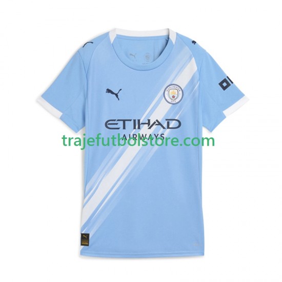 Camiseta 1ª Manchester City Mujer 2025-2026 Manga Corta