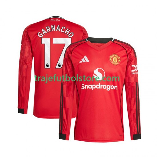 Camiseta 1ª Manchester United Alejandro Garnacho 17 Hombre 2025-2026 ML