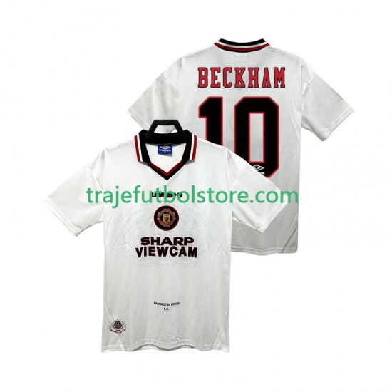 Camiseta 2ª Manchester United BECKEHAM 10 1996 1997 Retro Hombre Manga Corta