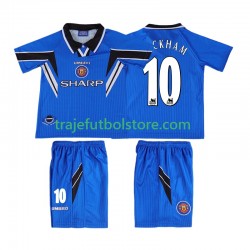 Camiseta 3ª Manchester United BECKHAM 10 1996 Retro Niño 1998 Manga Corta