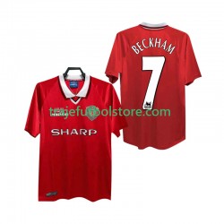 Camiseta 1ª Manchester United BECKHAM 7 2000 Retro Hombre 1999 Manga Corta