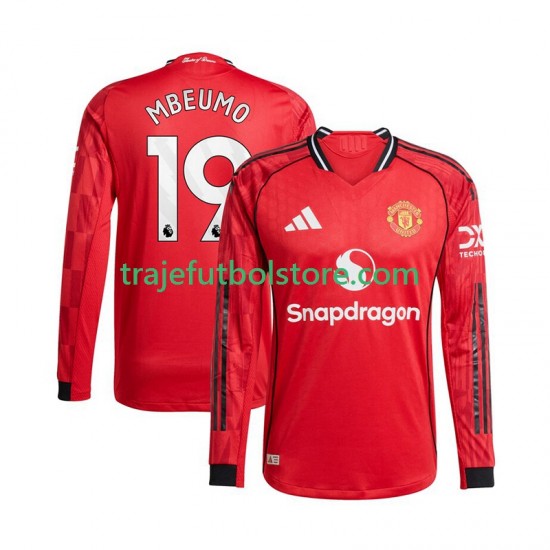 Camiseta 1ª Manchester United Bryan Mbeumo 19 Hombre 2025-2026 ML