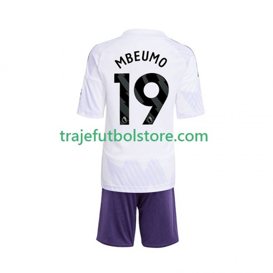Camiseta 2ª Manchester United Bryan Mbeumo 19 Niño 2025-2026 Manga Corta