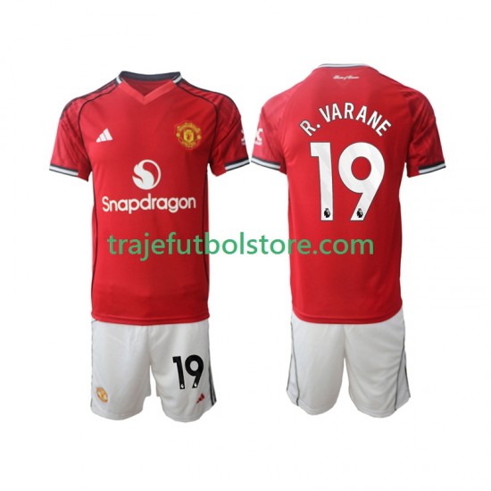 Camiseta 1ª Manchester United Bryan Mbeumo 19 Niño 2025-2026 Manga Corta
