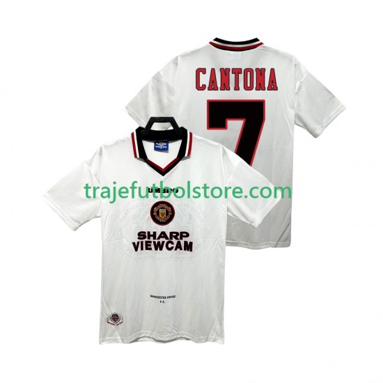 Camiseta 2ª Manchester United CANTONA 7 1996 1997 Retro Hombre Manga Corta