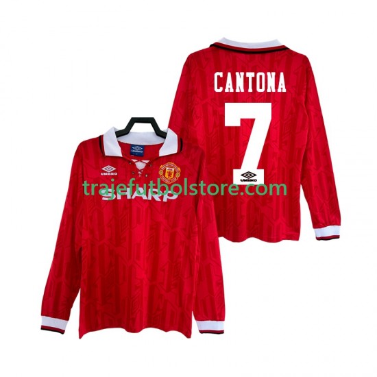 Camiseta 1ª Manchester United CANTONA 7 1992 Retro Hombre 1994 ML