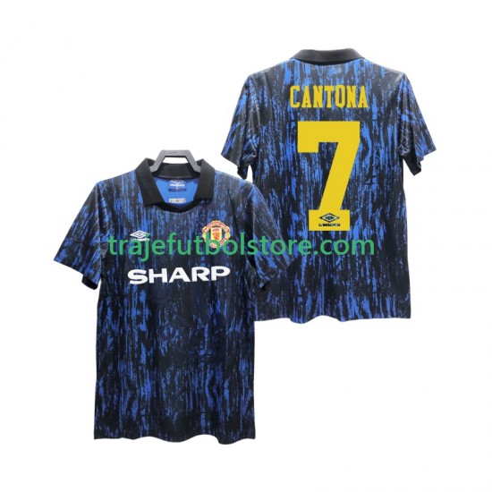 Camiseta 1ª Manchester United CANTONA 7 1993 Retro Hombre Manga Corta