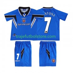 Camiseta 3ª Manchester United CONTONA 7 1996 Retro Niño 1998 Manga Corta