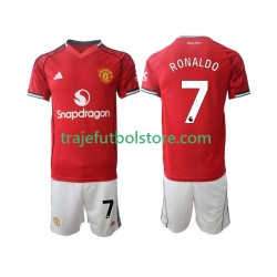 Camiseta 1ª Manchester United Cristiano Ronaldo 7 Niño 2025-2026 Manga Corta