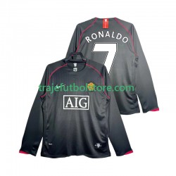 Camiseta 2ª Manchester United Critstiano Ronaldo 7 2007 Retro Hombre 2008 ML