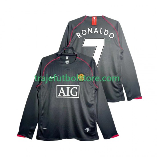 Camiseta 2ª Manchester United Critstiano Ronaldo 7 2007 Retro Hombre 2008 ML