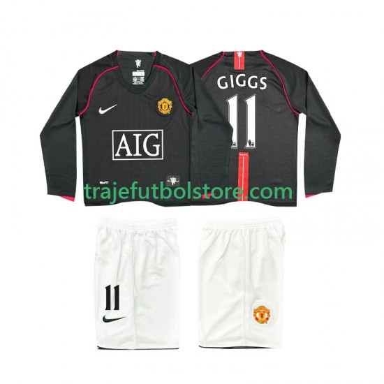 Camiseta 2ª Manchester United GIGGS 11 2007 Retro Niño 2008 ML