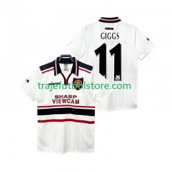 Camiseta 2ª Manchester United GIGGS 11 Retro Hombre 1998 1999 Manga Corta