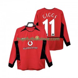 Camiseta 1ª Manchester United GIGGS 11 Retro Hombre 2004 2002 ML