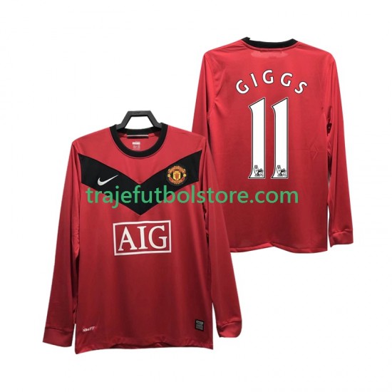 Camiseta 1ª Manchester United GIGGS 11 2009 Retro Hombre 2010 ML
