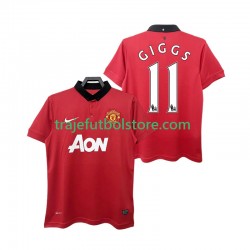 Camiseta 1ª Manchester United GIGGS 11 2013 2014 Retro Hombre Manga Corta