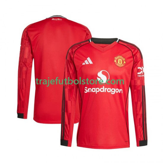 Camiseta 1ª Manchester United Hombre 2025-2026 ML