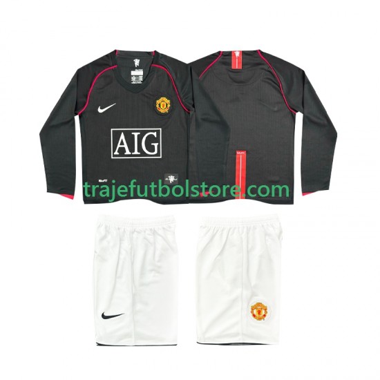 Camiseta 2ª Manchester United 2007 Retro Niño 2008 ML