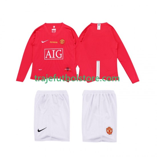 Camiseta 1ª Manchester United Premier League 2009 Retro Niño 2008 ML