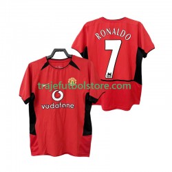 Camiseta 1ª Manchester United RONALDO 7 Retro Hombre 2004 2002 Manga Corta