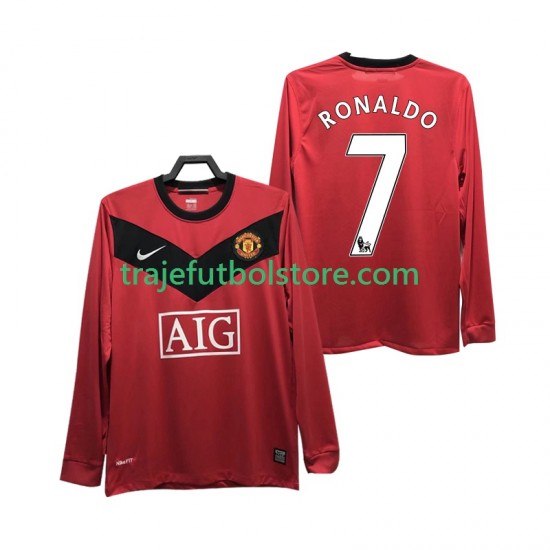 Camiseta 1ª Manchester United RONALDO 7 2009 Retro Hombre 2010 ML