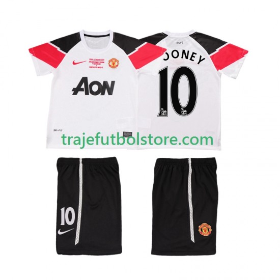 Camiseta 3ª Manchester United ROONEY 10 Champions League 2012 Retro Niño 2011 Manga Corta