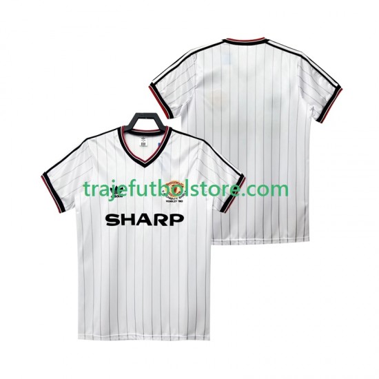 Camiseta 2ª Manchester United 1983 1984 Retro Hombre Manga Corta