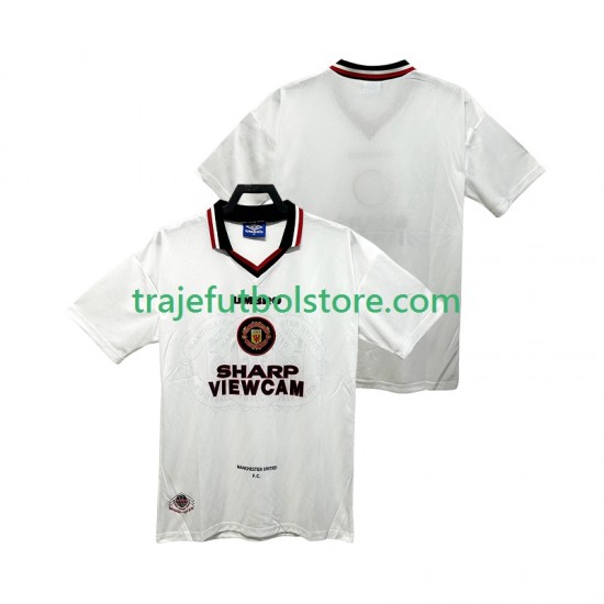 Camiseta 2ª Manchester United 1996 1997 Retro Hombre Manga Corta