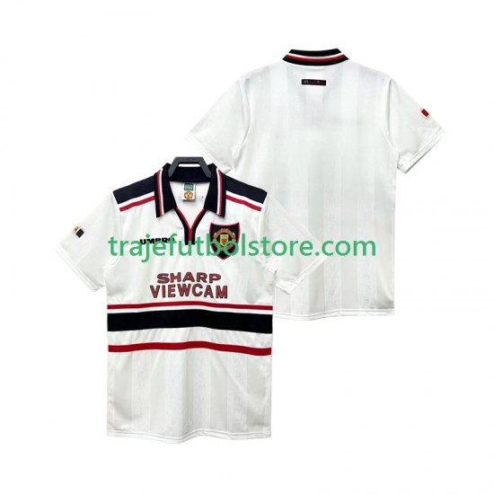 Camiseta 2ª Manchester United Retro Hombre 1998 1999 Manga Corta