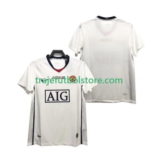 Camiseta 2ª Manchester United Champions League 2009 Retro Hombre 2008 Manga Corta