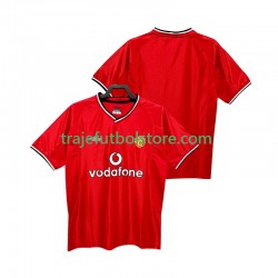 Camiseta 1ª Manchester United 2000 Retro Hombre 2002 Manga Corta