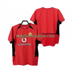 Camiseta 1ª Manchester United Retro Hombre 2004 2002 Manga Corta